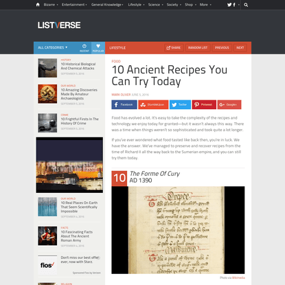 10 Ancient Recipes You Can Try Today - Listverse