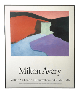 milton-avery-rare-vintage-1983-lithograph-print-framed-exhibition-poster-red-rock-falls-1947-0227.png