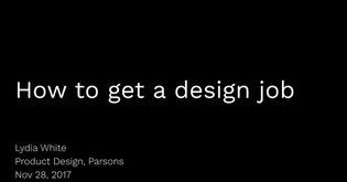12 How to get a design job