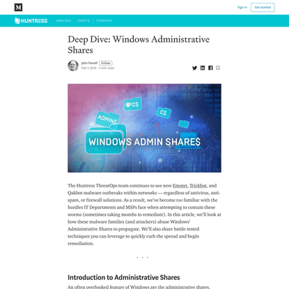 Deep Dive: Windows Administrative Shares