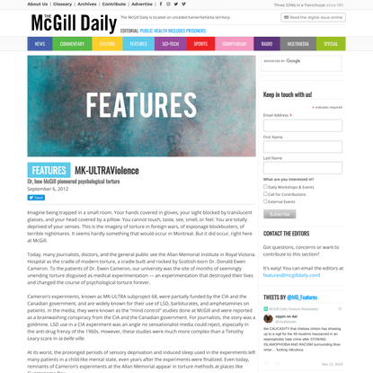 MK-ULTRAViolence | The McGill Daily