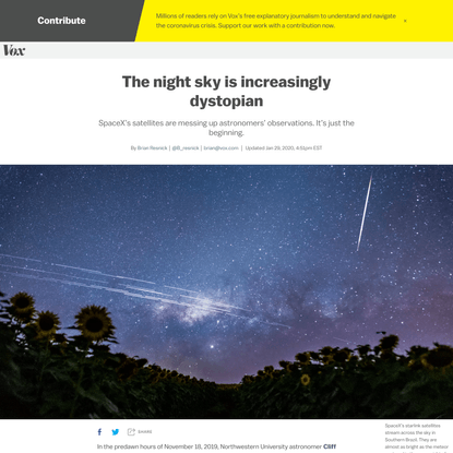 The night sky is increasingly dystopian