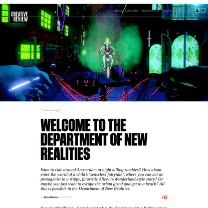 Welcome to the Department of New Realities