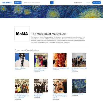 The Museum of Modern Art Online Courses | Coursera