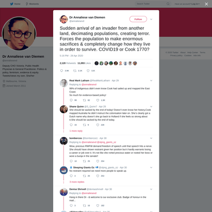 Dr Annaliese van Diemen on Twitter