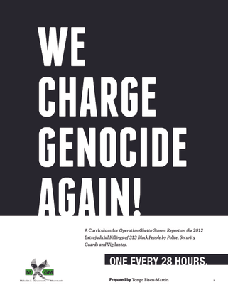 WE CHARGE GENOCIDE AGAIN