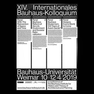 #reposter @happy_little_accidents ・・・ one of the posters we designed for XIV. Internationales Bauhaus-Kolloquium going on ri...