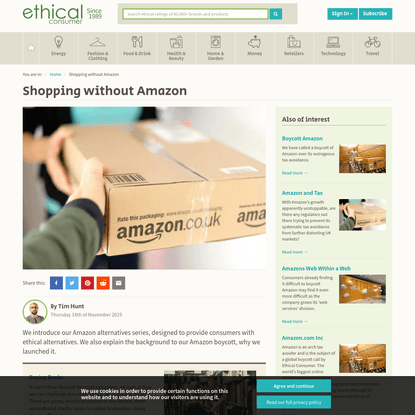 Shopping without Amazon | Ethical Consumer