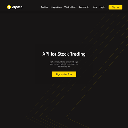 Alpaca - Commission-Free API First Stock Brokerage