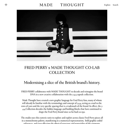 FRED PERRY x MADE THOUGHT CO-LAB COLLECTION