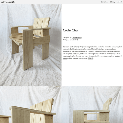 Crate Chair by Gerrit Rietveld | Self-assembly