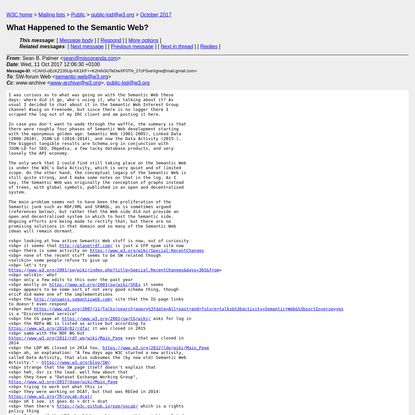 What Happened to the Semantic Web?