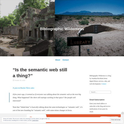 "Is the semantic web still a thing?"