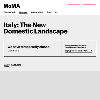 Italy: The New Domestic Landscape | MoMA