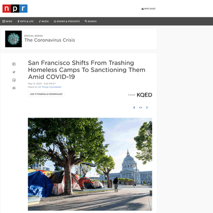 San Francisco Shifts From Trashing Homeless Camps To Sanctioning Them Amid COVID-19