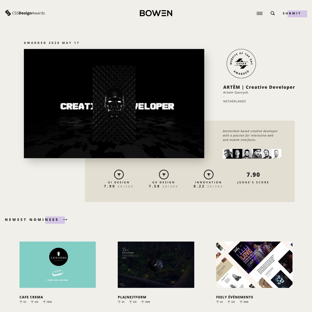 CSS Design Awards - Website Awards - Best Web Design Inspiration - CSS ...