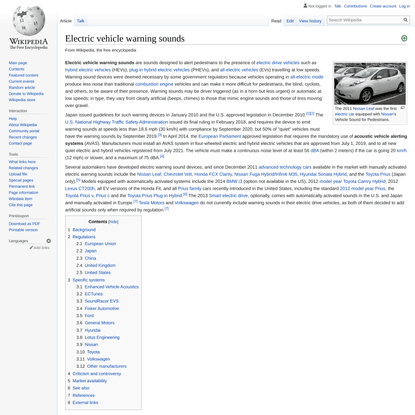 Electric vehicle warning sounds - Wikipedia