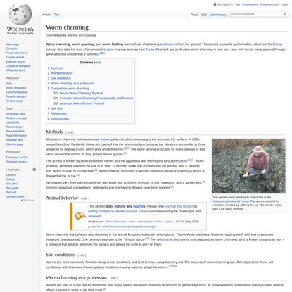 Worm charming - Wikipedia