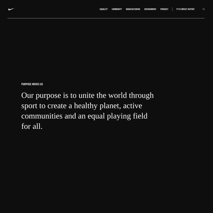 Nike Purpose: Purpose Moves Us