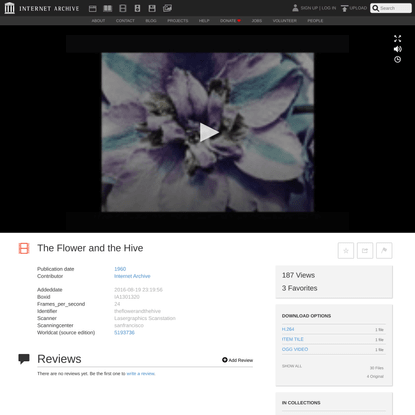 The Flower and the Hive : Free Download, Borrow, and Streaming : Internet Archive