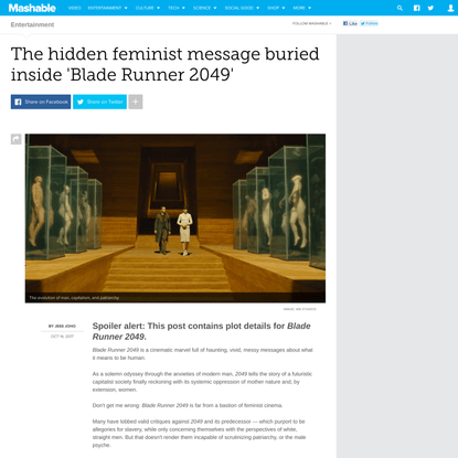 The hidden feminist message buried inside ‘Blade Runner 2049’