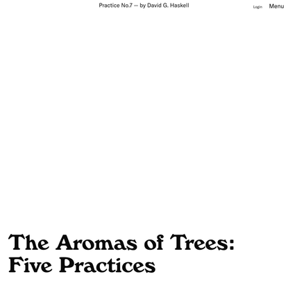 The Aromas of Trees: Five Practices – Emergence Magazine