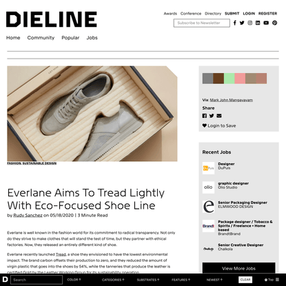Everlane Aims To Tread Lightly With Eco-Focused Shoe Line