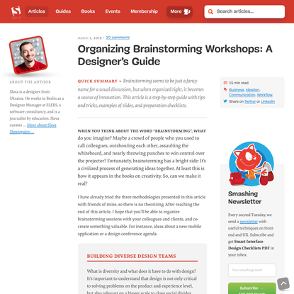 Organizing Brainstorming Workshops: A Designer’s Guide — Smashing Magazine