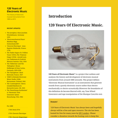 120 Years of Electronic Music