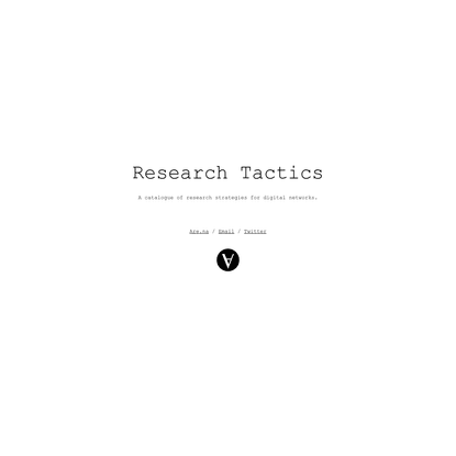 Research Tactics
