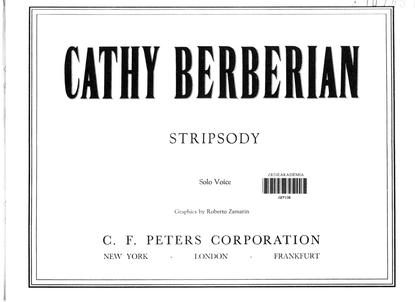 Cathy Berberian, Stripsody, 1966, Graphic Score - PDF