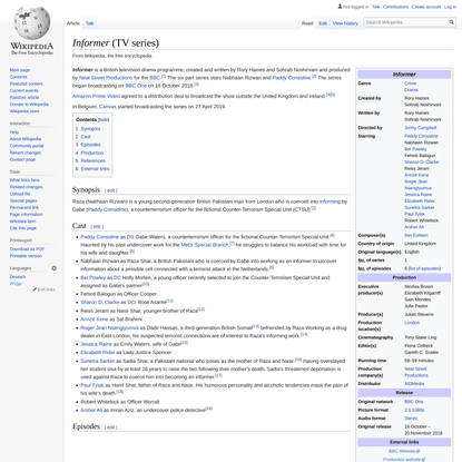 Informer (TV series) - Wikipedia