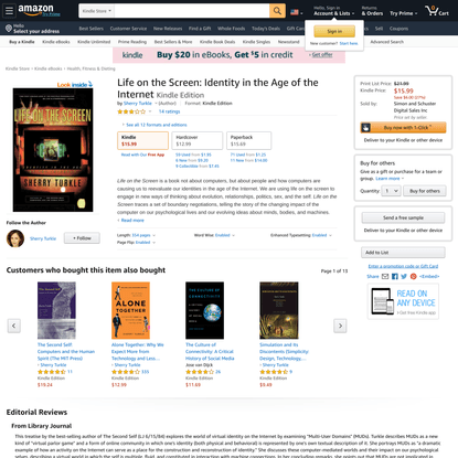 Life on the Screen: Identity in the Age of the Internet