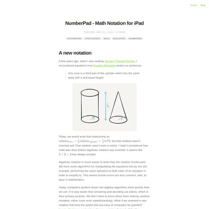 NumberPad - Math Notation for iPad