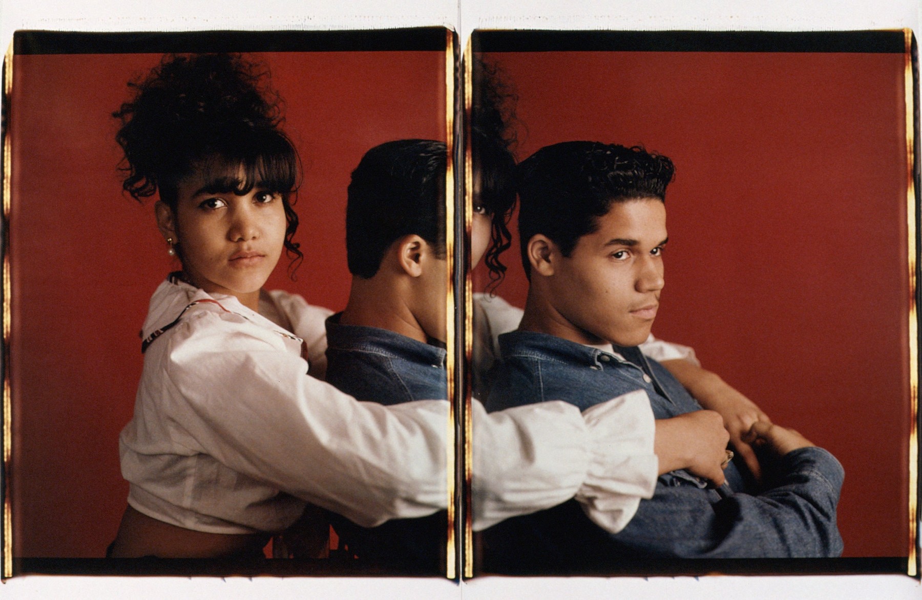 Dawoud Bey. A Couple from Lawrence High, Boston, 1992. From the “20 x 24 Polaroid Works” series.Credit...