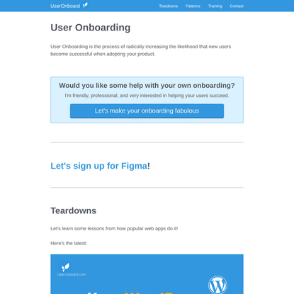 User Onboarding | A frequently-updated compendium of web app first-run experiences