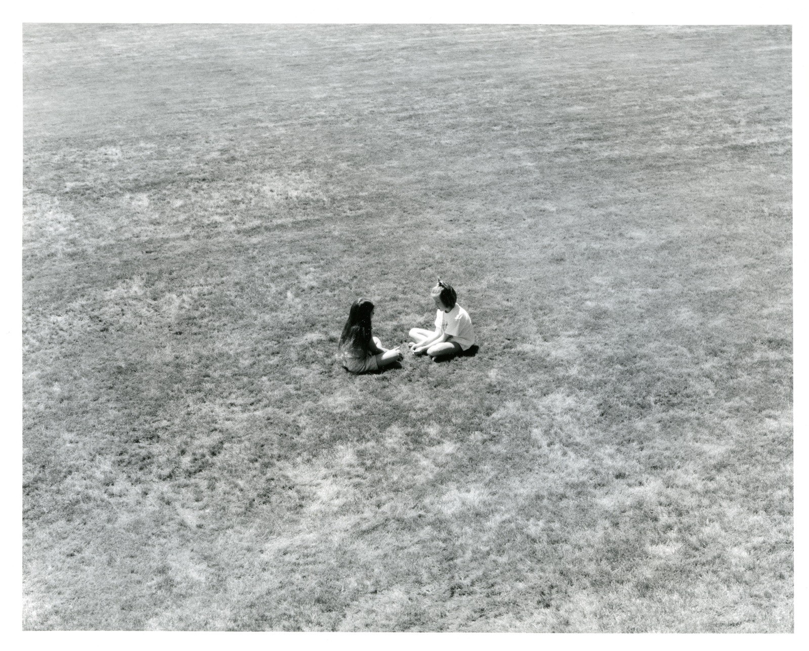 Arthur P. Mange - Girls alone on condotel lawn, 1997