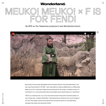 Meuko! Meuko! x F is for Fendi – Wonderland