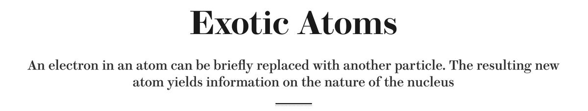 exotic atoms; unconcealment