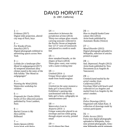 David Horvitz