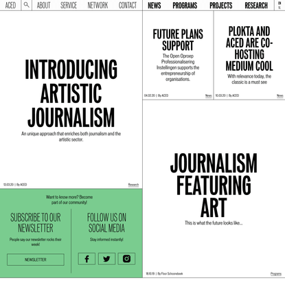 ACED | Institute for Design, Art and Journalism