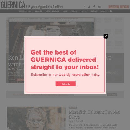 Guernica – A Magazine of Global Arts &amp; Politics