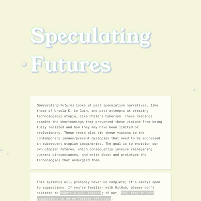 Speculating Futures