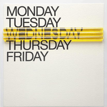 Sho Shibuya on Instagram: “Midweek
.
.
.
.
#Time #Typography #Acrylic #Tube #Illusion #Graphic #Graphicdesign #Typeface #Hel...