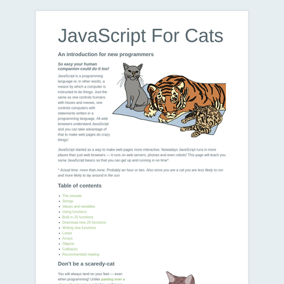JavaScript for Cats