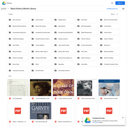 Black History Month Library - Google Drive