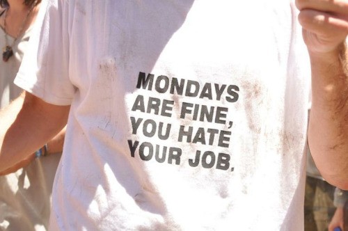 MONDAYS ARE FINE, YOU HATE YOUR JOB