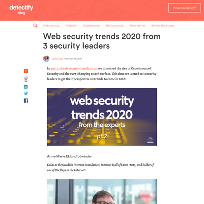 Web security trends 2020 from 3 security leaders | Detectify Blog