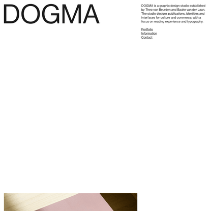 DOGMA, studio for graphic design and typography
