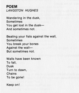 Poem – Langston Hughes